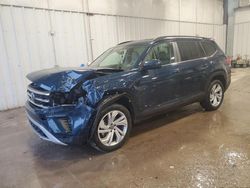 Salvage cars for sale at Franklin, WI auction: 2022 Volkswagen Atlas SE