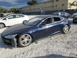 Salvage cars for sale at Opa Locka, FL auction: 2013 Tesla Model S