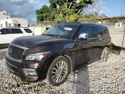 Infiniti Vehiculos salvage en venta: 2016 Infiniti QX80