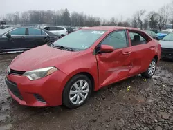 Salvage cars for sale from Copart Chalfont, PA: 2016 Toyota Corolla L