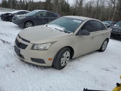 Vehiculos salvage en venta de Copart Cookstown, ON: 2012 Chevrolet Cruze LS