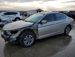 Salvage cars for sale at Grand Prairie, TX auction: 2015 Honda Accord LX