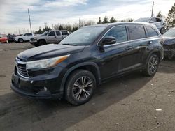 Salvage cars for sale from Copart Denver, CO: 2016 Toyota Highlander XLE