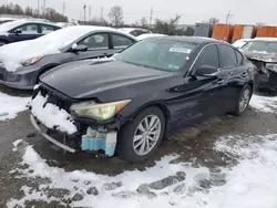 Salvage cars for sale at Bridgeton, MO auction: 2014 Infiniti Q50 Base