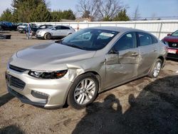 Salvage cars for sale at Finksburg, MD auction: 2016 Chevrolet Malibu LT