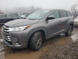 Salvage cars for sale from Copart Chalfont, PA: 2019 Toyota Highlander LE