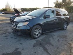 Salvage cars for sale at San Martin, CA auction: 2012 Honda Odyssey EXL