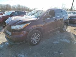 Toyota Highlander salvage cars for sale: 2015 Toyota Highlander LE