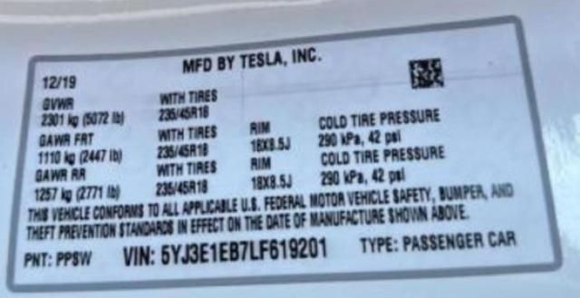 2020 Tesla Model 3