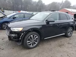 Salvage cars for sale at Mendon, MA auction: 2021 Audi Q5 Premium