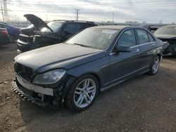 Salvage cars for sale from Copart Elgin, IL: 2013 Mercedes-Benz C 300 4matic