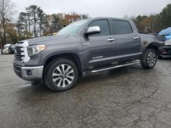 Salvage cars for sale at Austell, GA auction: 2018 Toyota Tundra Crewmax Limited