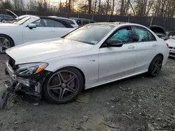 Salvage cars for sale at Waldorf, MD auction: 2018 Mercedes-Benz C 43 4matic AMG