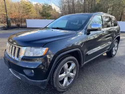 Salvage cars for sale at North Billerica, MA auction: 2013 Jeep Grand Cherokee Overland