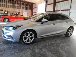 Salvage cars for sale from Copart Wilmer, TX: 2018 Chevrolet Cruze Premier