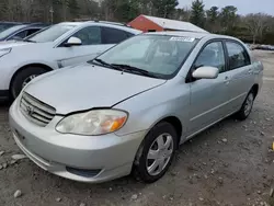 Toyota Corolla ce salvage cars for sale: 2003 Toyota Corolla CE