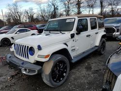 Salvage cars for sale at Marlboro, NY auction: 2021 Jeep Wrangler Unlimited Sahara 4XE