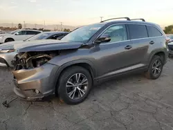 Salvage cars for sale at Colton, CA auction: 2016 Toyota Highlander XLE