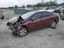 Salvage cars for sale at Riverview, FL auction: 2013 Honda Civic LX