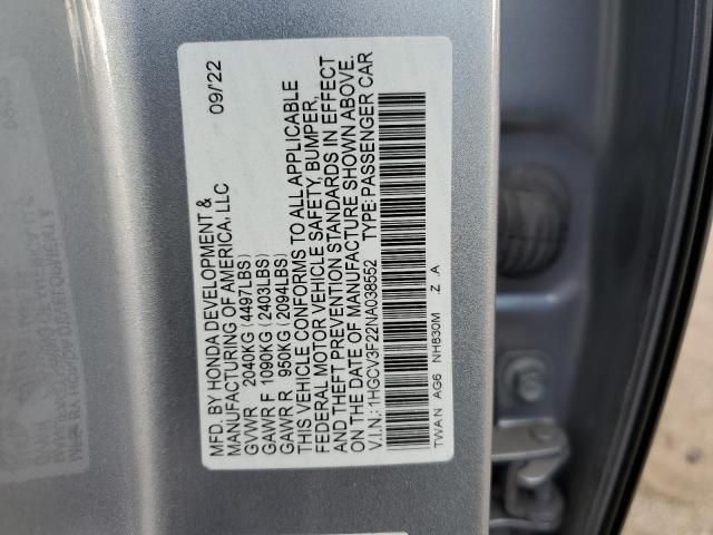 2022 Honda Accord Hybrid Sport