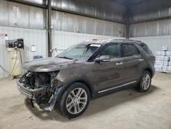 Salvage cars for sale at Des Moines, IA auction: 2016 Ford Explorer Limited