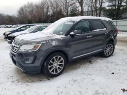 Salvage cars for sale at North Billerica, MA auction: 2017 Ford Explorer Limited