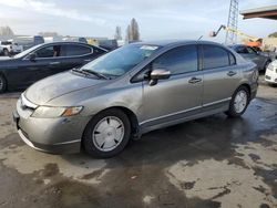 Salvage cars for sale at Hayward, CA auction: 2008 Honda Civic Hybrid