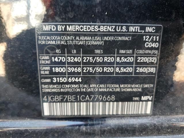 2012 Mercedes-Benz GL 450 4matic