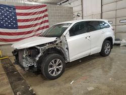 Salvage cars for sale from Copart Columbia, MO: 2015 Toyota Highlander LE