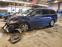 Salvage cars for sale at Wheeling, IL auction: 2014 Honda Odyssey EXL