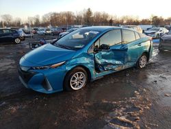 Salvage cars for sale at Chalfont, PA auction: 2018 Toyota Prius Prime