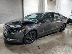 Salvage cars for sale from Copart Leroy, NY: 2018 Ford Fusion SE Hybrid