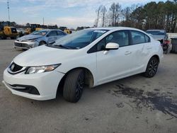 Salvage cars for sale at Dunn, NC auction: 2015 Honda Civic EXL