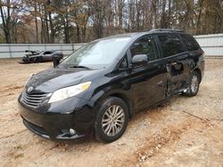 Salvage cars for sale at Austell, GA auction: 2013 Toyota Sienna XLE