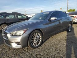 Salvage cars for sale at Colton, CA auction: 2018 Infiniti Q50 Luxe