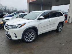 Salvage cars for sale from Copart Fort Wayne, IN: 2018 Toyota Highlander Hybrid Limited