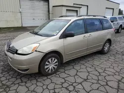 Salvage cars for sale at Woodburn, OR auction: 2004 Toyota Sienna CE