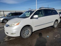 Salvage cars for sale at Littleton, CO auction: 2008 Toyota Sienna XLE