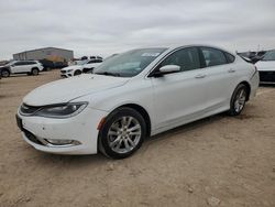 Salvage cars for sale at Amarillo, TX auction: 2015 Chrysler 200 C