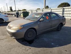 Salvage cars for sale at Miami, FL auction: 2002 Toyota Camry LE