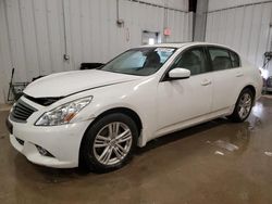 Salvage cars for sale at Franklin, WI auction: 2011 Infiniti G37