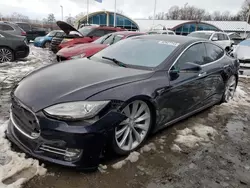 Salvage cars for sale at East Granby, CT auction: 2013 Tesla Model S