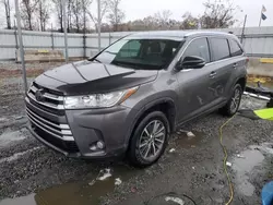 Salvage cars for sale at Spartanburg, SC auction: 2018 Toyota Highlander SE