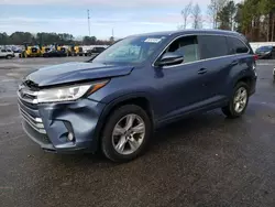 Salvage cars for sale at Dunn, NC auction: 2017 Toyota Highlander Limited