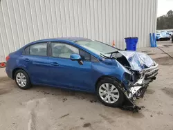 Salvage cars for sale at Harleyville, SC auction: 2012 Honda Civic LX