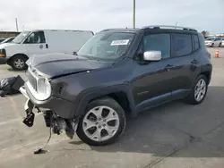 Jeep Renegade Vehiculos salvage en venta: 2018 Jeep Renegade Limited