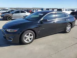 Salvage cars for sale at Grand Prairie, TX auction: 2018 Chevrolet Malibu LS