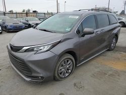 Salvage cars for sale at Los Angeles, CA auction: 2021 Toyota Sienna XLE