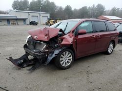 Salvage cars for sale at Mendon, MA auction: 2017 Toyota Sienna XLE