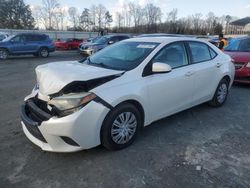 Salvage cars for sale from Copart Spartanburg, SC: 2014 Toyota Corolla ECO